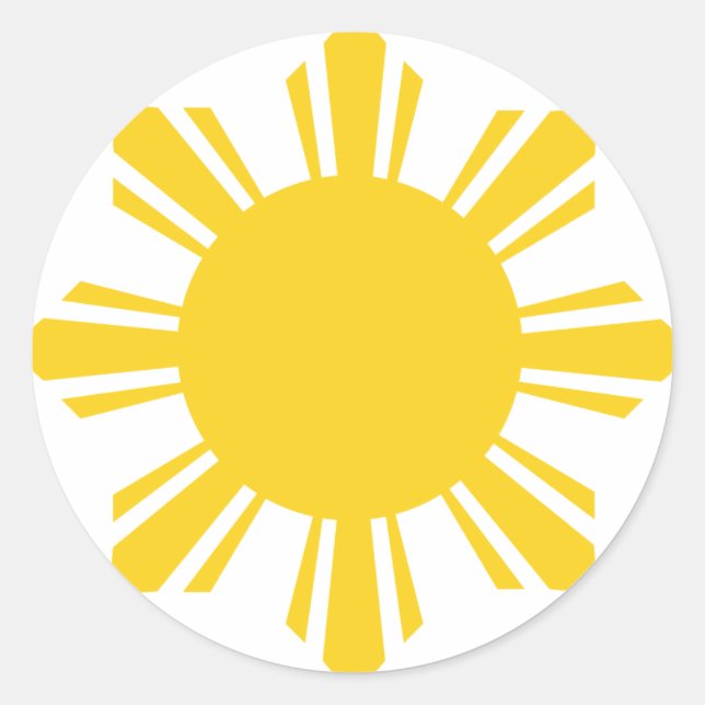 Sticker Rond Philippines Sun par AiReal Apparel (Devant)