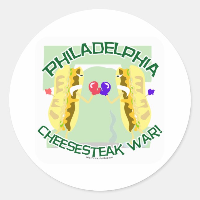 Sticker Rond Philly Cheesteak War (Devant)