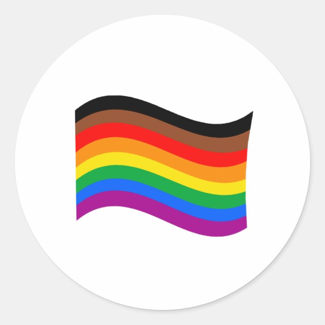 Sticker Rond Philly Rainbow Pride (Devant)