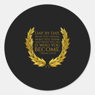 Sticker Rond Philosophie grecque antique motivationnelle - Hera