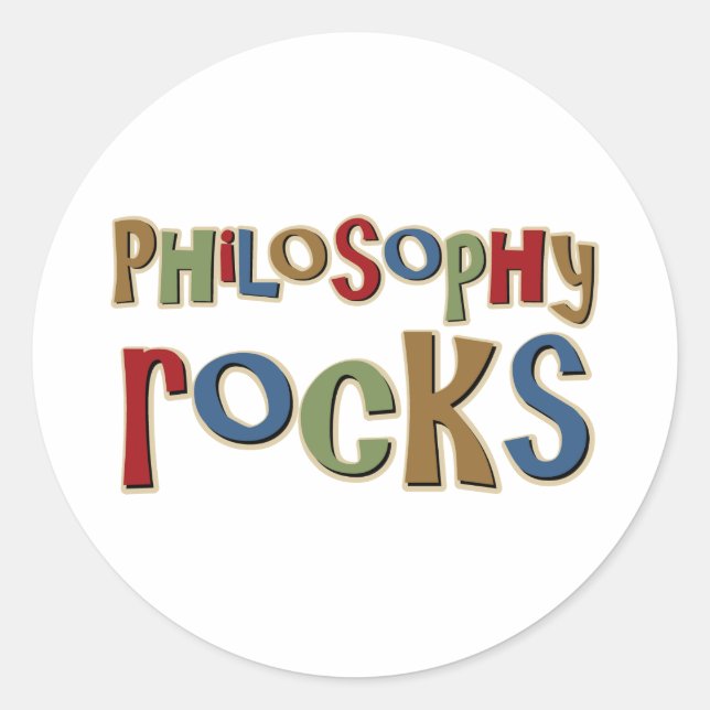 Sticker Rond Philosophie Rocks (Devant)