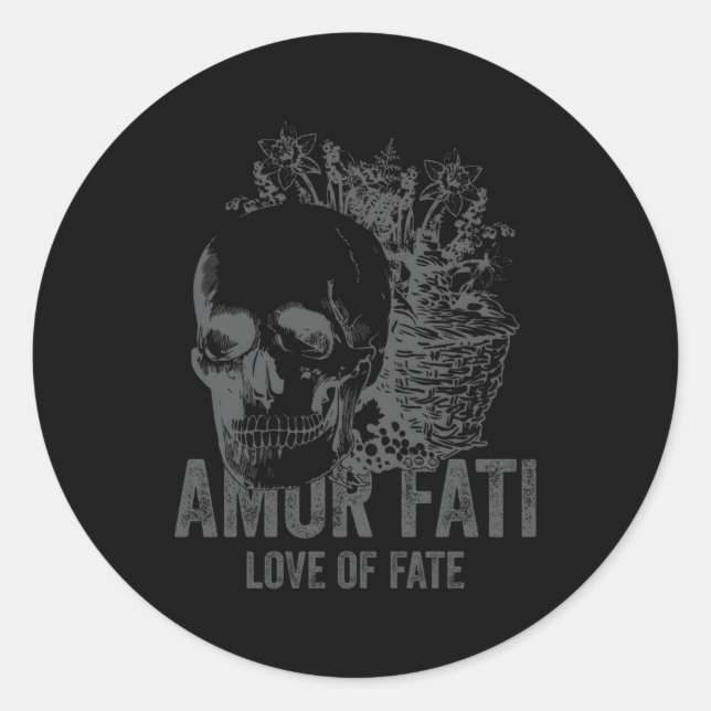 Sticker Rond Philosophie stoïque Gris Avec Traducteur Stoïcisme (Devant)