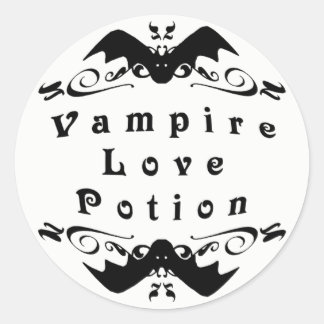 Sticker Rond Philtre d'amour Halloween de vampire