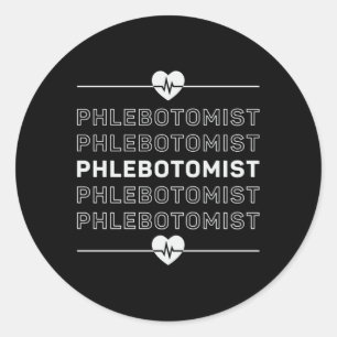 Sticker Rond Phlebotomiste Phlebotomie Infirmière Docteur Cadea