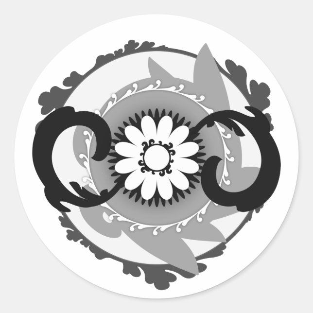 Sticker Rond Phlowery (Devant)