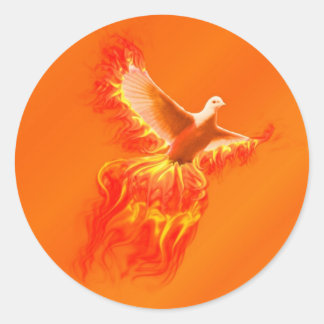 Sticker Rond Phoenix