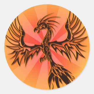 Sticker Rond Phoenix