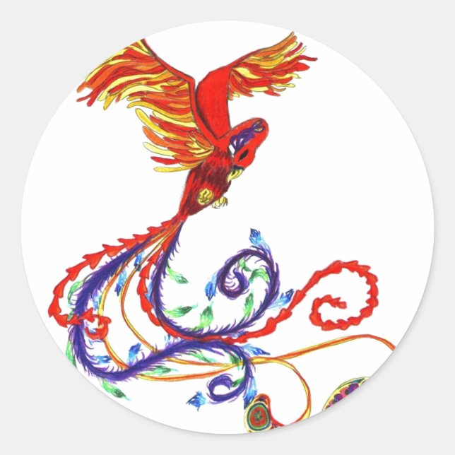 Sticker Rond Phoenix (Devant)