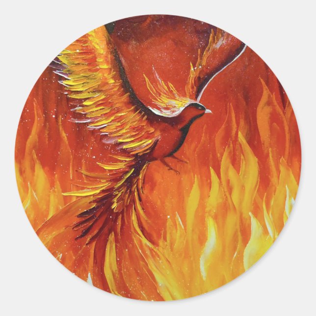 Sticker Rond Phoenix (Devant)
