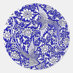 Sticker Rond Phoenix chinois