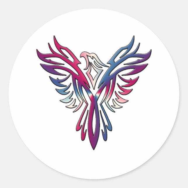 Sticker Rond Phoenix F (Devant)