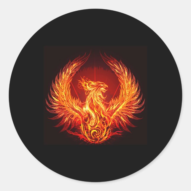 Sticker Rond Phoenix Magical Bird (Devant)