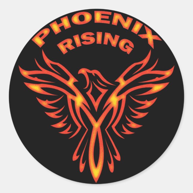 STICKER ROND PHOENIX RISING (Devant)