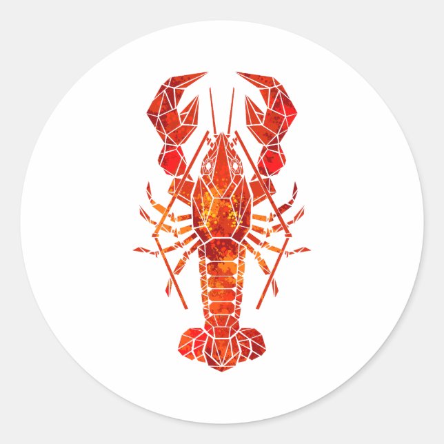 Sticker Rond Phomard polygonal rouge (Devant)