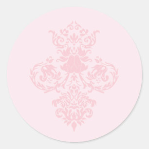 Sticker Rond phoque damier rose