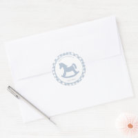 Phoque d'enveloppe pour bébé En vichy bleu