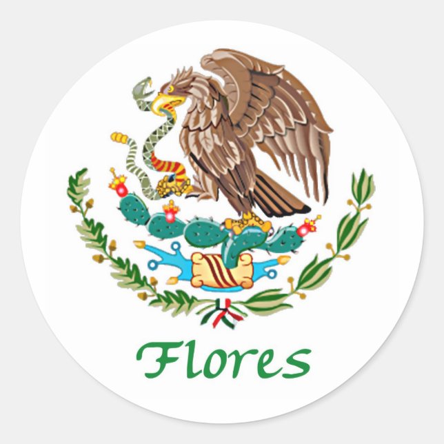 Sticker Rond Phoque national mexicain de Flore (Devant)