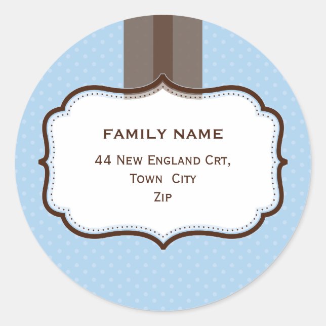 Sticker Rond PHOQUES D'ADRESSE PERSONNALISÉS :: lustre 9 (Devant)