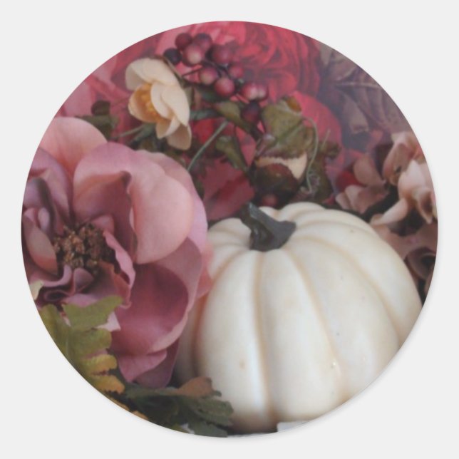 Sticker Rond Phoques d'automne (Devant)