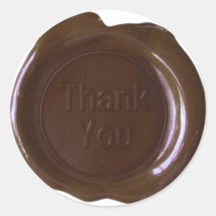 Sticker Rond Phoques de cire Faux - Chocolat foncé - Gras - Mer
