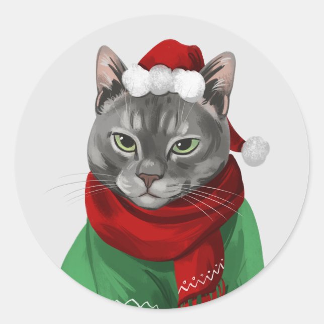 Sticker Rond Phoques de l'enveloppe de la carte de Noël Maybell (Devant)