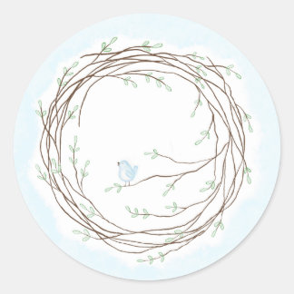 Sticker Rond Phoques de l'enveloppe d'oiseaux