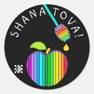 Sticker Rond Phoques de l'enveloppe Shana Tova