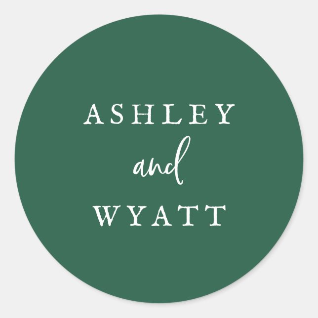 Sticker Rond Phoques de l'enveloppe verte du tournesol de pays (Devant)