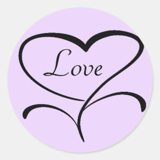Sticker Rond Phoques d'enveloppe d'amour