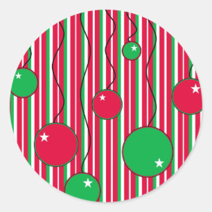 Sticker Rond Phoques d'enveloppe de Noël : Pizazz moderne