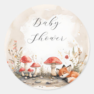 Sticker Rond Phoques d'enveloppe de renard couché