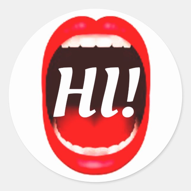 Sticker Rond Phoques d'enveloppe HI (Devant)