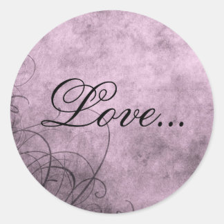Sticker Rond Phoques d'Enveloppe Love : Collection de Twilight