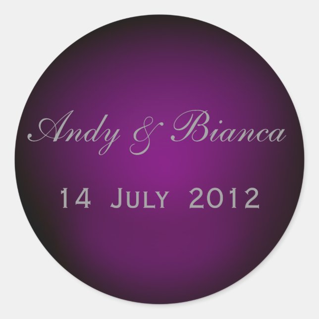 Sticker Rond Phoques d'enveloppe personnalisées en plum (Devant)