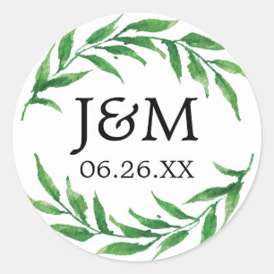 Sticker Rond Phoques d'enveloppe verte - Favoriser les autocoll