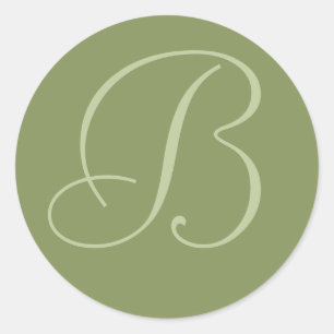 Sticker Rond Phoques d'enveloppes Mariages monogrammes de coule