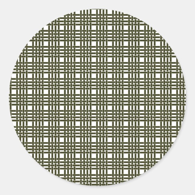 Sticker Rond Phoques d'enveloppes - Olive Tweed (Devant)