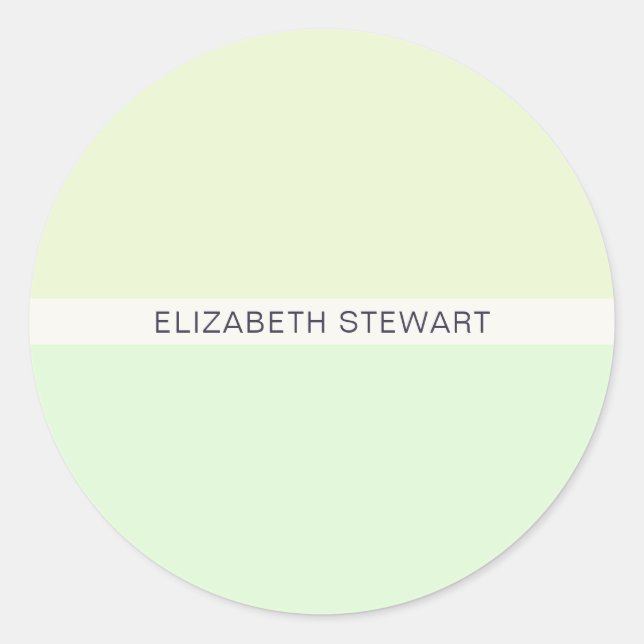 Sticker Rond Phoques d'enveloppes vert clair moderne (Devant)