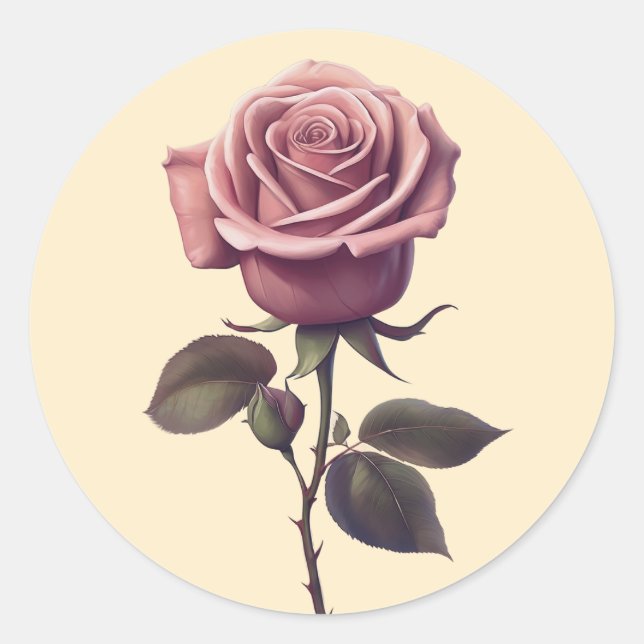 Sticker Rond Phoques d'invitation roses (Devant)