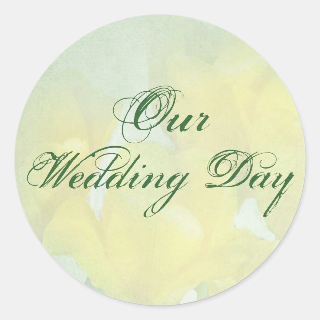 Sticker Rond Phoques mariages pour Mariage enveloppes (Devant)