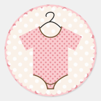 Sticker Rond Phoques pour bébés roses