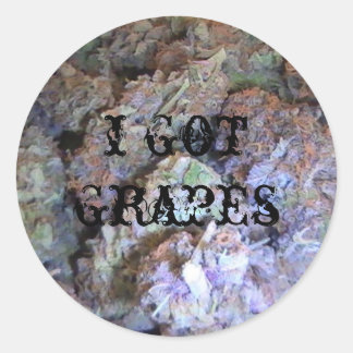 Sticker Rond Photo 005, j'ai des raisins