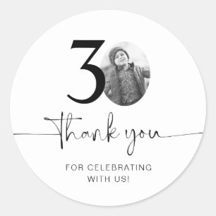 Sticker Rond Photo 30e anniversaire