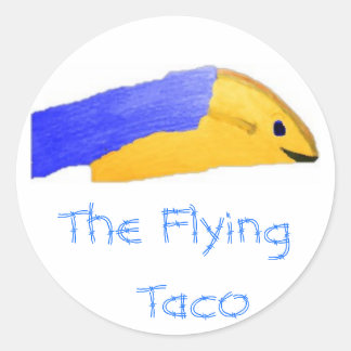 Sticker Rond Photo 73, Le Taco Volant