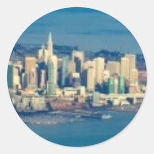 Sticker Rond Photo aérienne de la baie de San Francisco