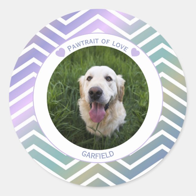 Sticker Rond photo amateurs d'animaux rayures modernes  (Devant)