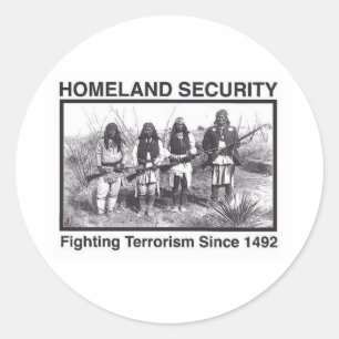 Sticker Rond Photo blanche Sécurité intérieure indienne
