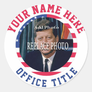 Sticker Rond Photo de campagne personnalisée