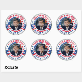 Sticker Rond Photo de campagne personnalisée