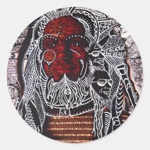 Sticker Rond Photo de détenu